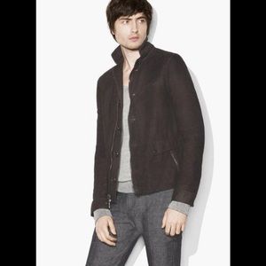 John Varvatos wire collar suede JACKET size EU50